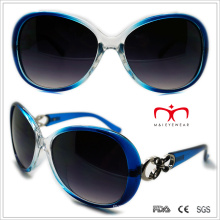 Plastic Ladies Butterfly Sunglasses with Metal Decoration (WSP508321)